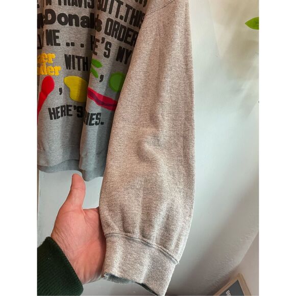 Travis Scott McDonald’s Order Puff Print Crewneck Sweater XL Hype 2020 - Picture 6 of 7